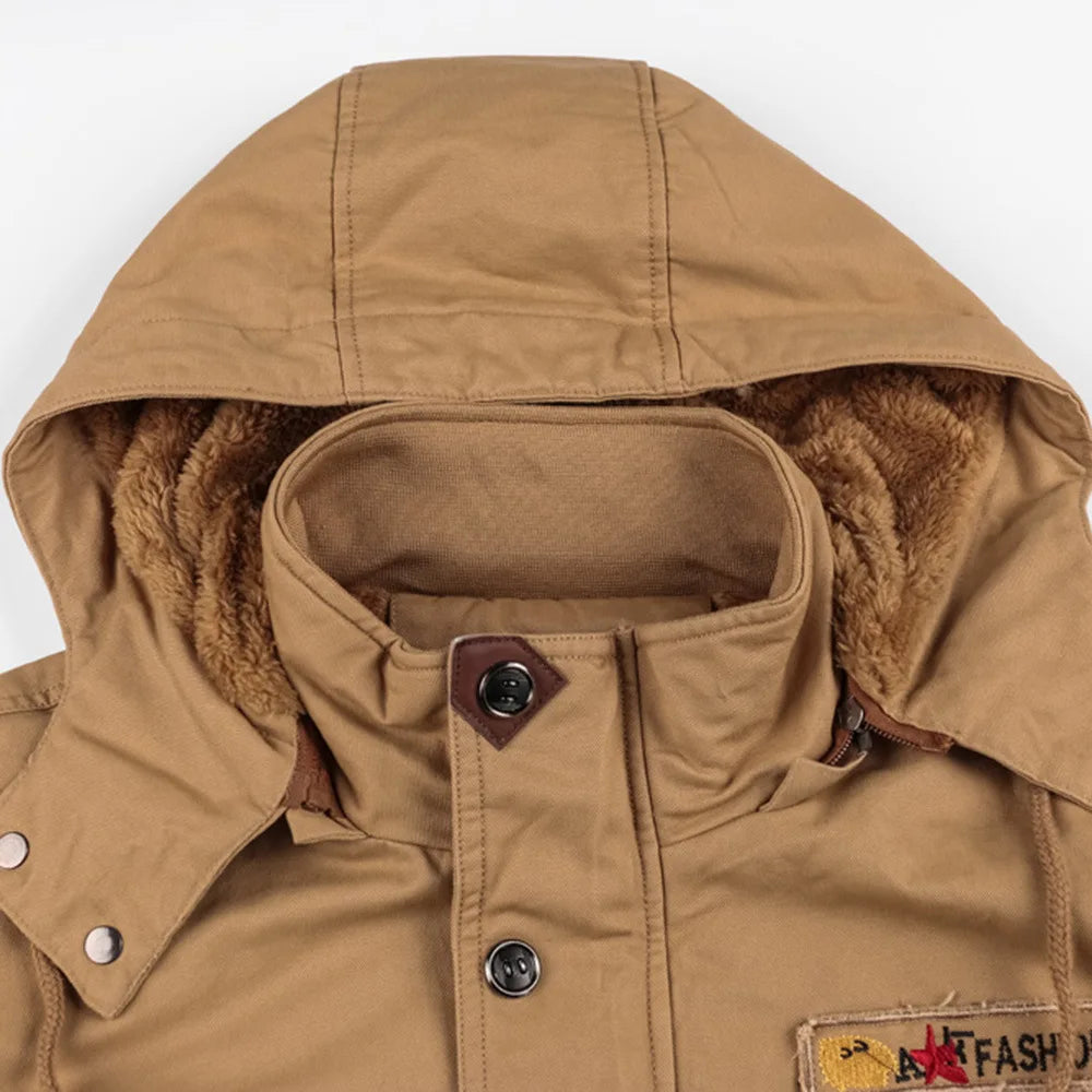 Men's Workwear, Autumn and Winter Thick Cold Resistant Jacket, Men's Casual Warm Loose Zipper Cardigan, Men's Jacket Jacket Jack
