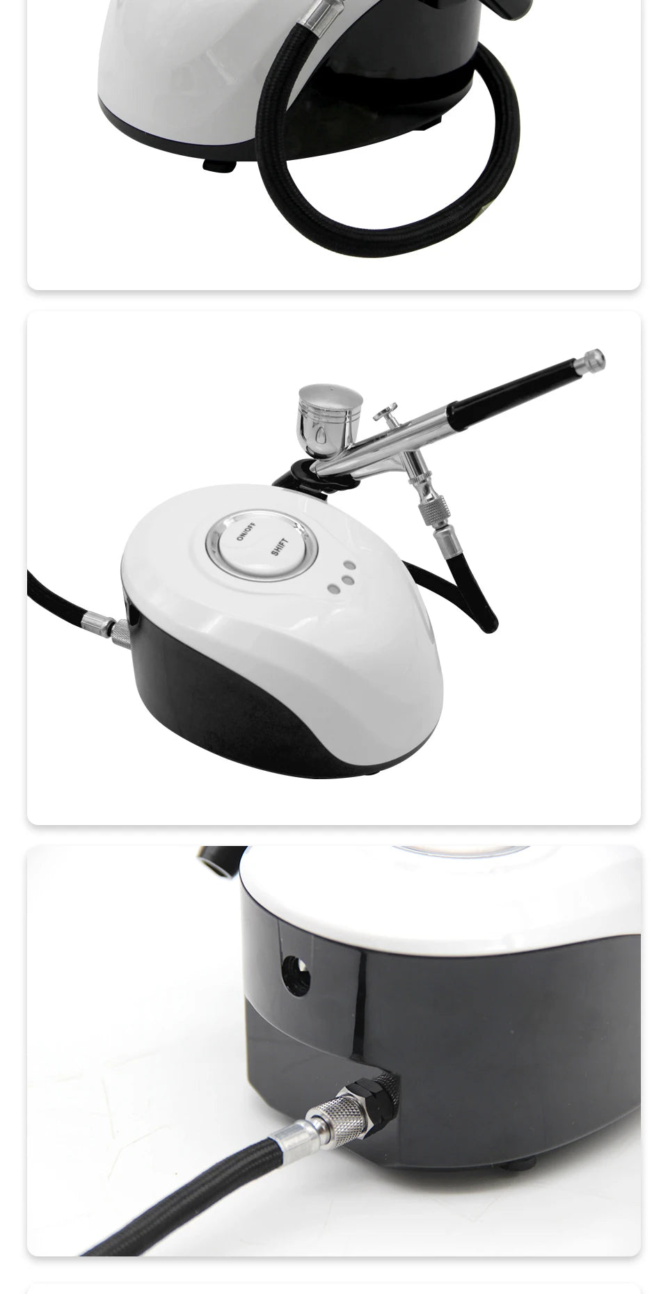 Facial Oxygen Therapy Steam Nail Art Airbrush Paint Nail Nano Sprayer Skin Cleaning Therapy Moisturizing Rejuvenation Compressor