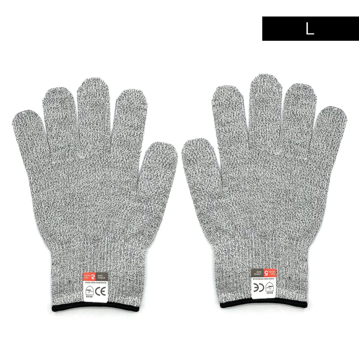 Grade 5 HPPE Anti-Cut Gloves Kitchen Gardening Anti-Cut Knitted Gloves Anti-Thorn Wear-Resistant Glass Building Cutting Gloves