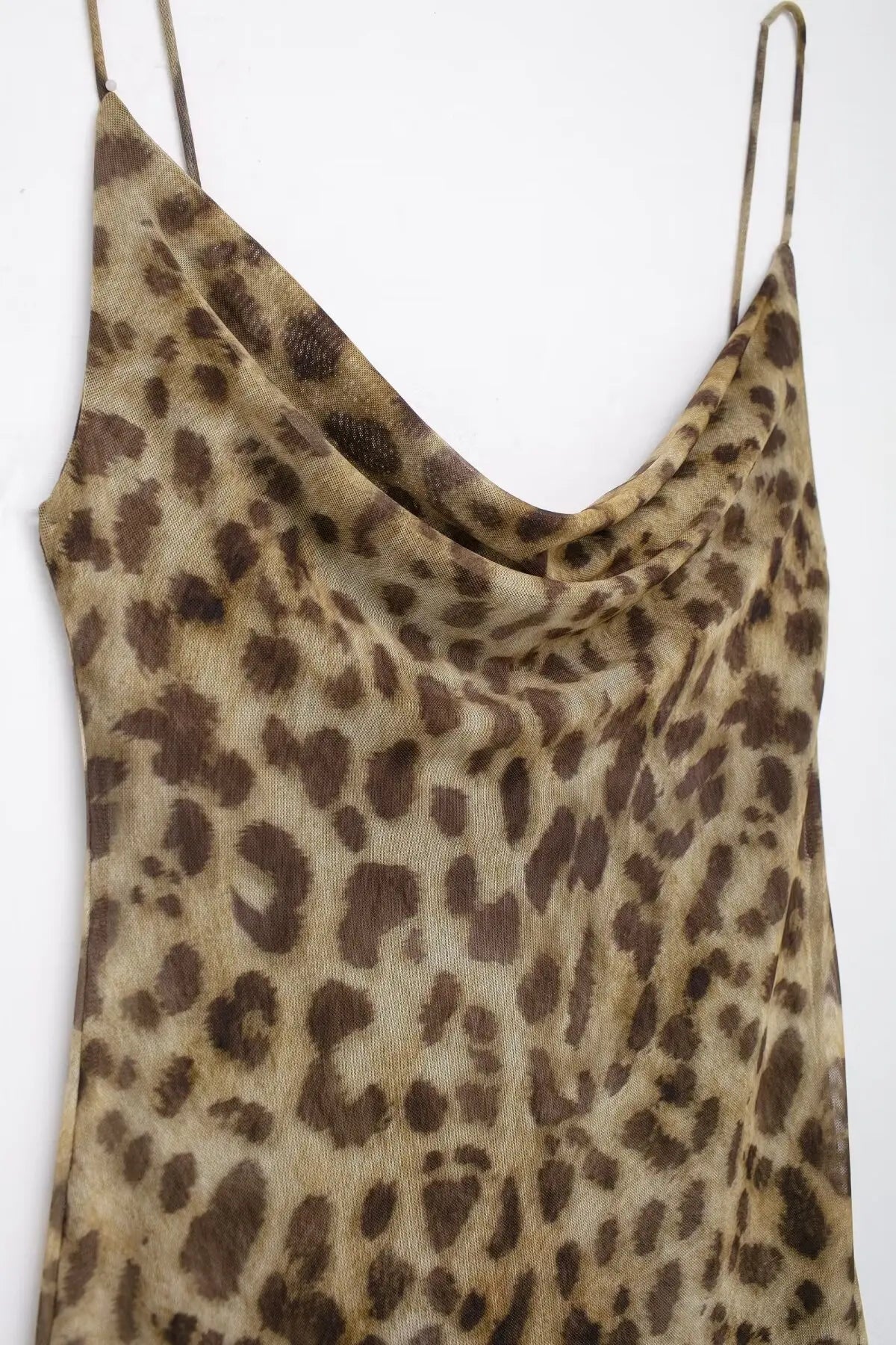 TRAFZA 2024 Women Summer Vintage Leopard Print Dress Sleeveless Backless Suspender Female Slim Casual Beach Party Long Dress