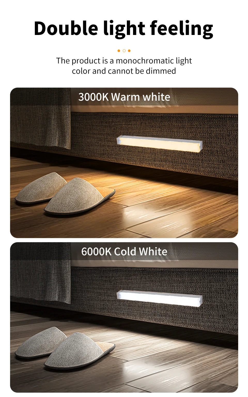 Motion Sensor Cabinet Light USB Rechargeable Lamp Night Light Closet Wardrobe Led Lights Wall Lamps Stair Bedroom Kitchen Lights