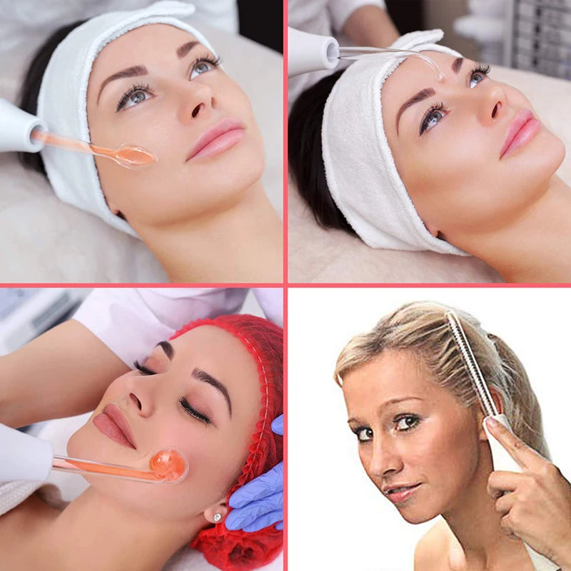 Portable High-Frequency Skin Treatment Stick Machine, Commercial Electrotherapy Machine, Neon Argon Mixed Facial Stick