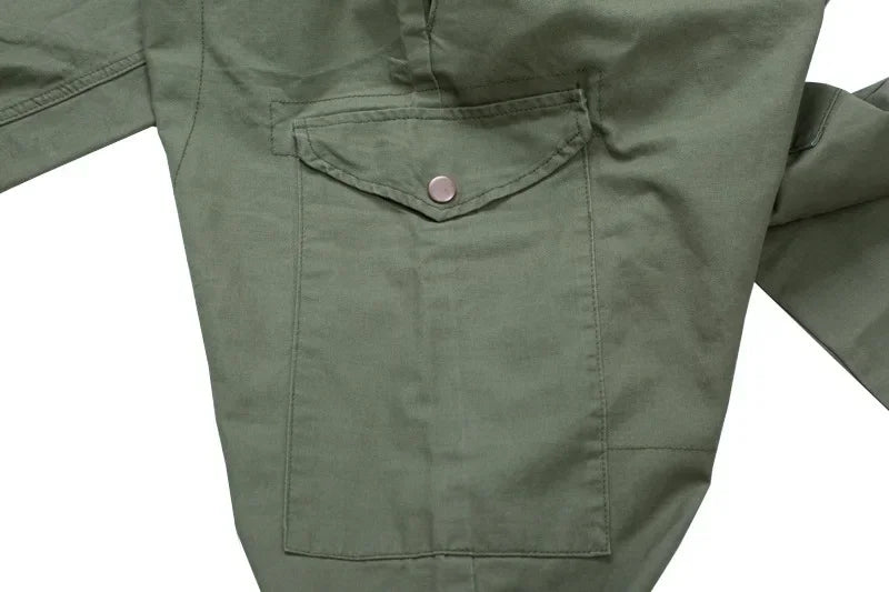 American Multi Pocket Work Suit Jumpsuit Men Fashion Brand Jumpsuit Loose Work Suit for Men