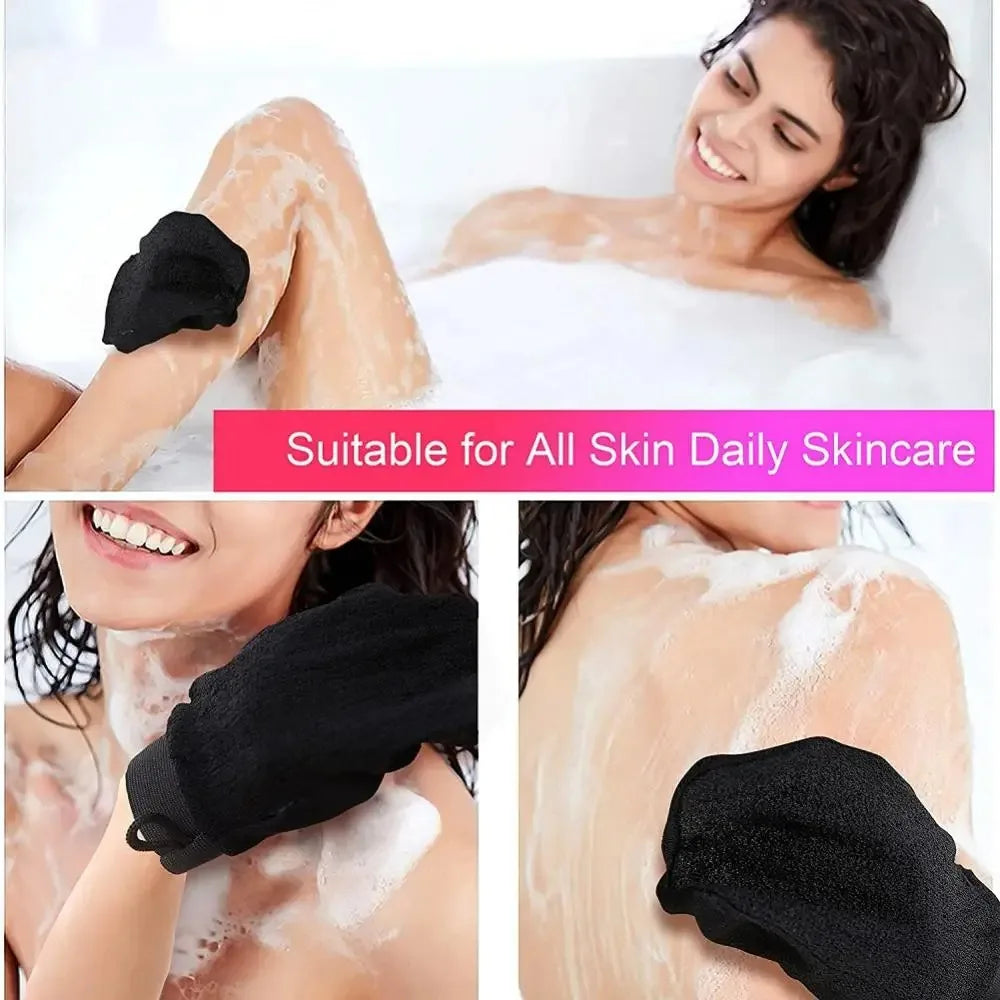1pc Deep Exfoliating Mitt - 100% Viscose Fiber Scrub Glove for Cleaning Skin and Sloughing Off Dead Skin and Dirt