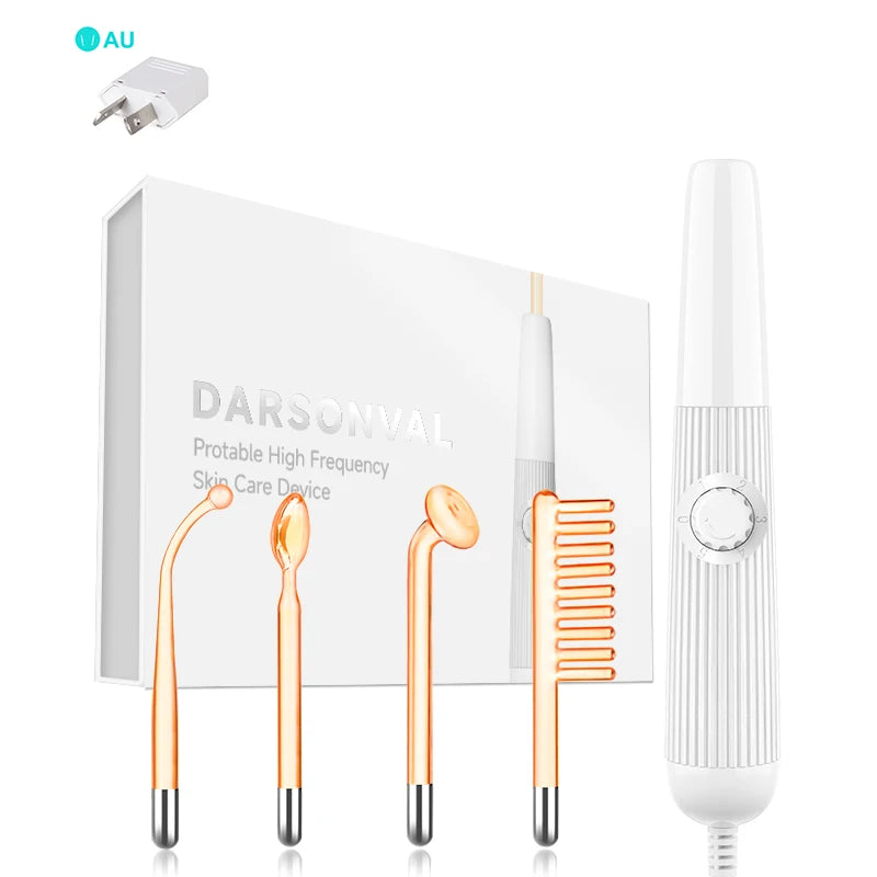 DARSONVAL High Frequency Red Light Therapy Wand Neon Electrotherapy Glass Tube Acne Spot Wrinkles Remover Beauty Facial Care