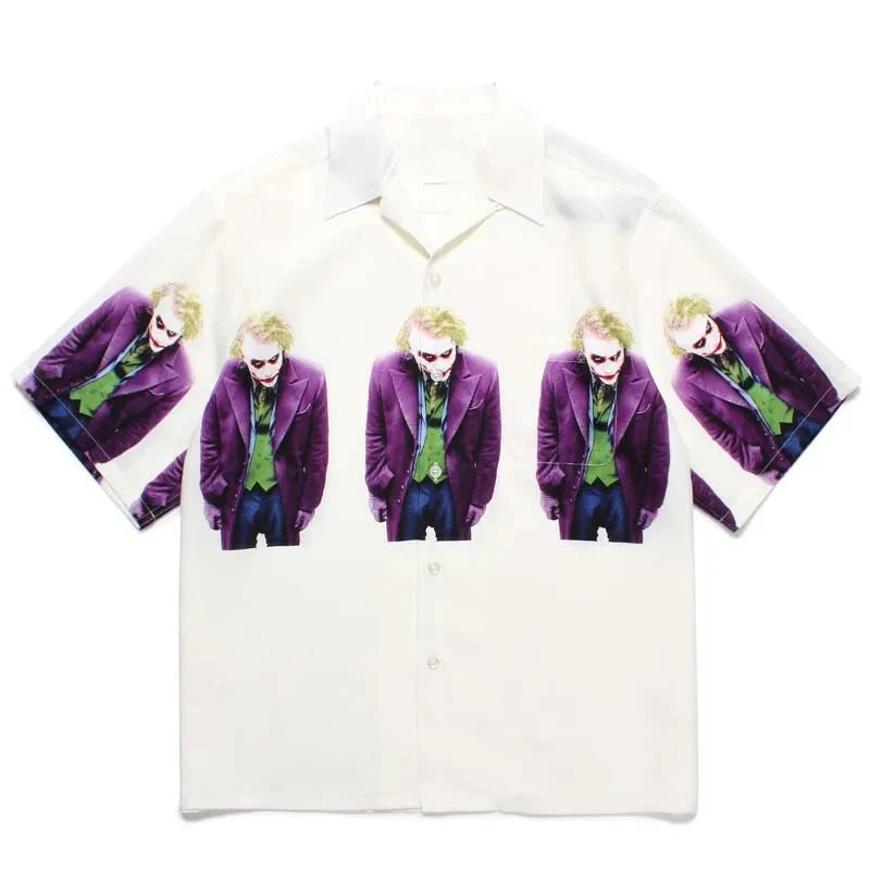 Harajuku Street Fashion Summer T Shirt Breathable Patter Round Neck Men Women Tops Hip-hop Trendy Character Short Sleeved Shirt