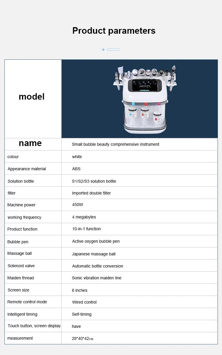 Hot Selling! 10IN1 Water Oxygen Jet Peel Hydro Beauty Skin Cleansing facial Machine Facial Machine Water Aqua Peeling for spa