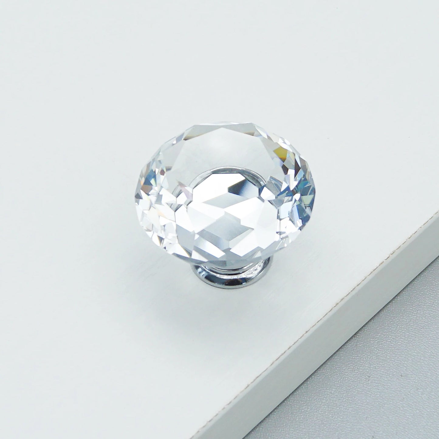 Gold Chrome Cabinet Handles Drawer Single Hole Knobs Luxury Wardrobe Dresser Pulls Modern Kitchen Accessories Furniture Hardware