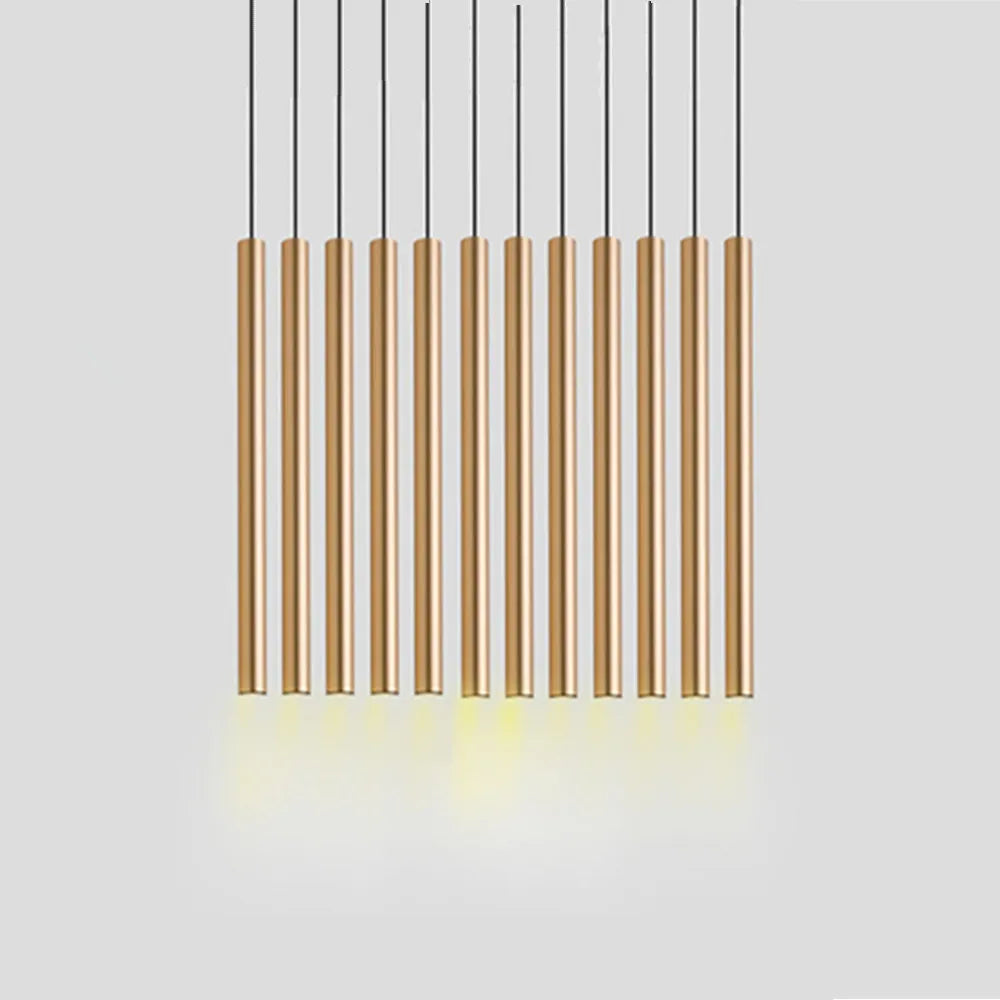 Led Ceiling Chandelier Pendant Light Long Tube Hanging Lamp Home Decor Interior Room Kitchen Light Dining Room Shop Decoration