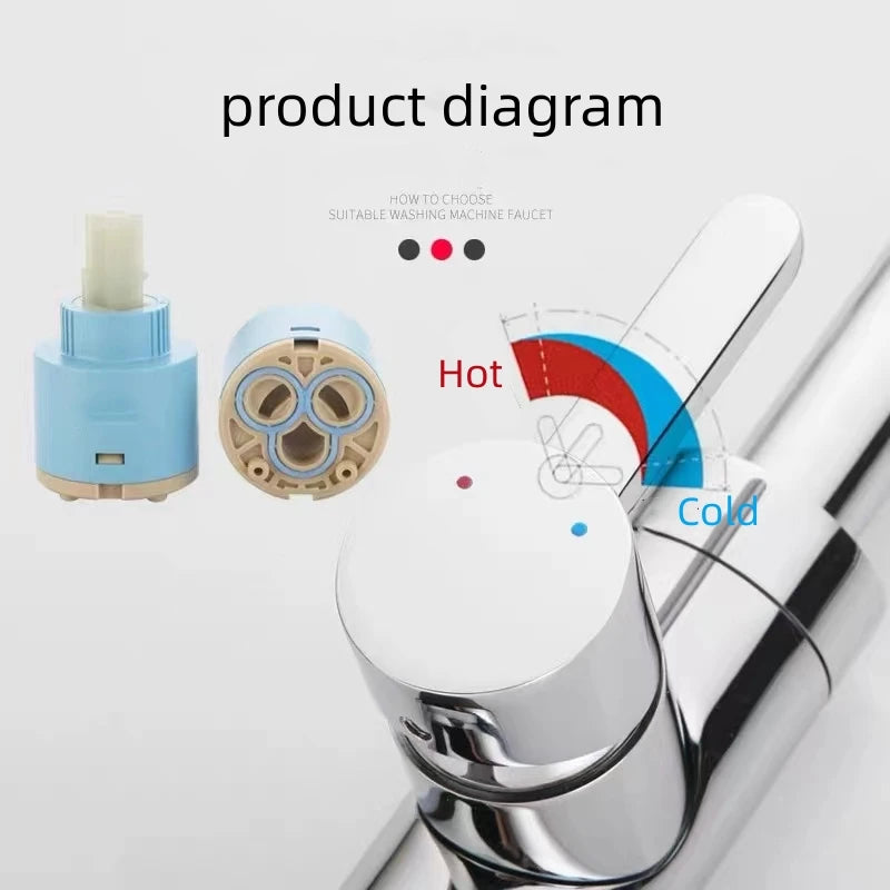 Faucets Mixing Spool Valve 25 MM/35 MM/40 MM Cartridge Ceramic Cartridge Mixer Tap Kitchen Bath Basin Shower Taps Accessories