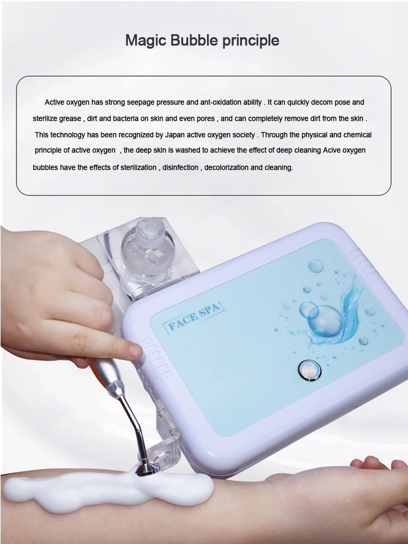 New Magic Oxygen Bubble Beauty Instrument Cleansing Facial Mites Skin Whitening Rejuvenation Management Salon Home Use Device