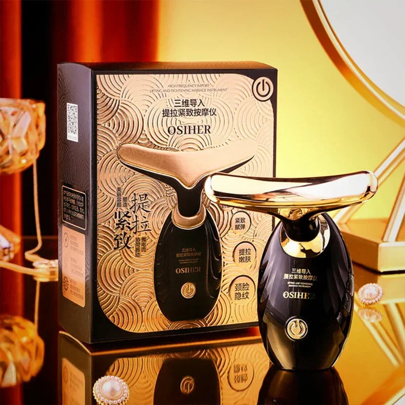 3 In 1 Face Massager Neck Facial Eye Massage Introducer Microcurrent Skin Rejuvenation Anti Aging Beauty Device Dropshipping
