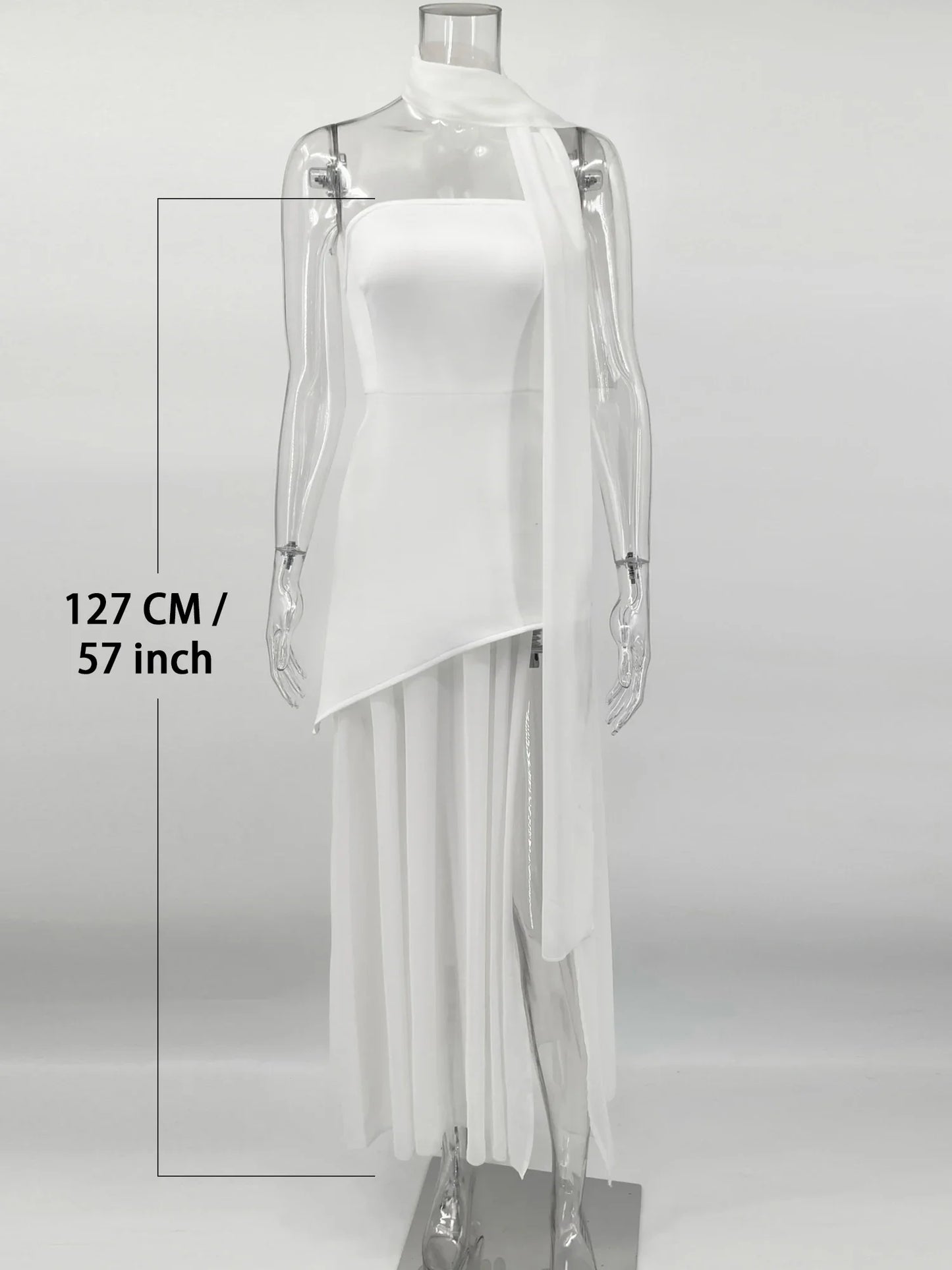 Tuularose Fashion Ribbon Long Dress Women's 2025 Summer White Backless Sleeveless Vacation Dress Elegant Slit Slim Long Dresses
