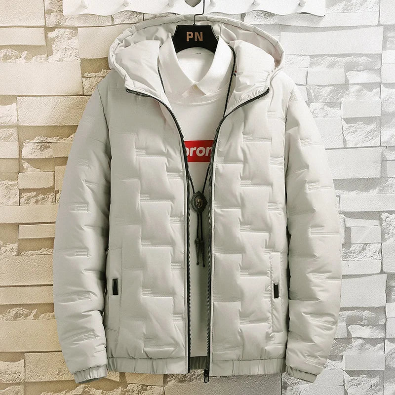 Semir Down Jacket Men Three-Proof Lightweight Short Jacket New Winter 2024 Warm Solid Color Versatile Collar Top