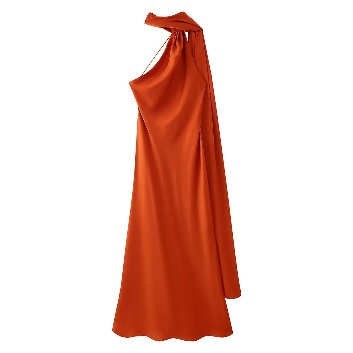 VEITCHE Elegant Women's Soft Silk Satin Long Dress Halter Backless Sleeveless Ribbon Maxi Dresses 2025 Summer Lady Party Gowns