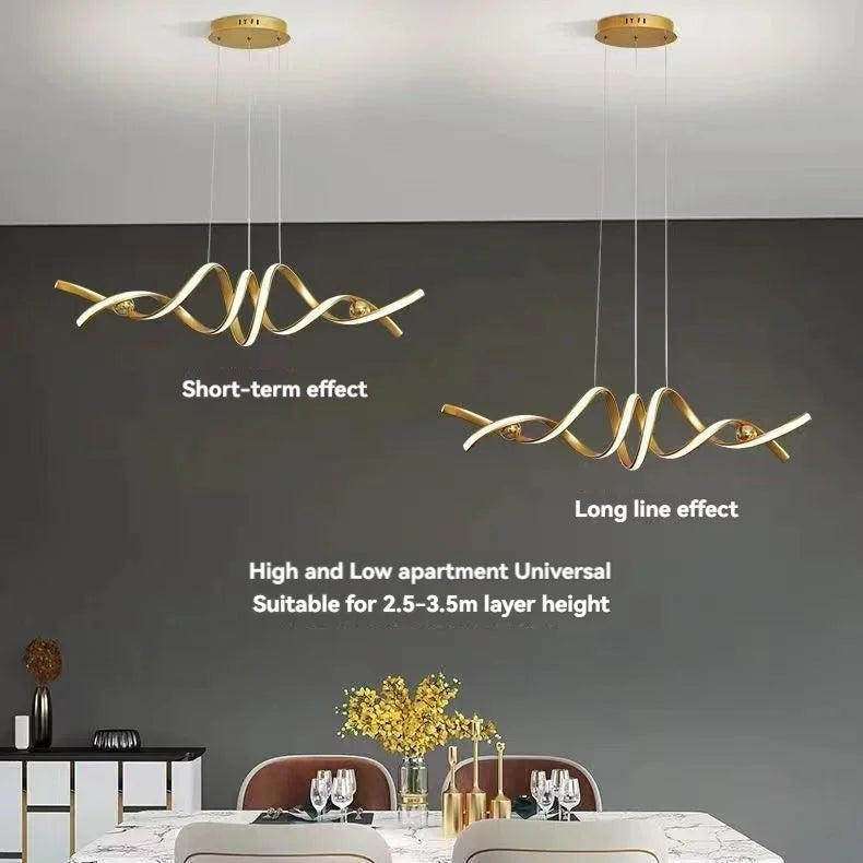 LED Pendant Light long hanging For dining room or living room kitchen chandelier designer simple lighting fixture