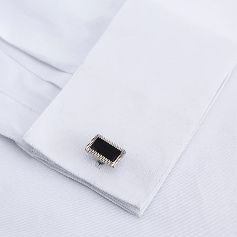 Men's French Cuffs Dress Shirt Long Sleeve Fit Elegant Gentleman Romantic Wedding Party Business Fashion White Shirts