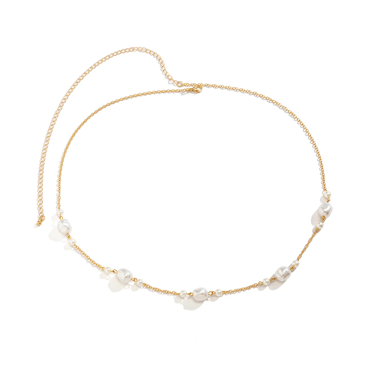 Ingemark Sexy Imitation Pearl Waist Belly Belt Chain for Women Summer Beach Bikini Boho Vacation Body Jewelry Y2K Accessories