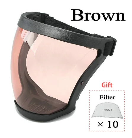 Transparent Security Protection Shield Full Face Shield for Kitchen Tools Oil-splash Proof Moto Cycling Windproof Glasses Mask