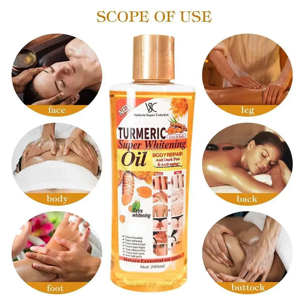 3PCS Turmeric Essential Oil Facial Body Massage Moisturizing Diffuser Aromatherapy Face Body Care Smoothing Body face Skin Care
