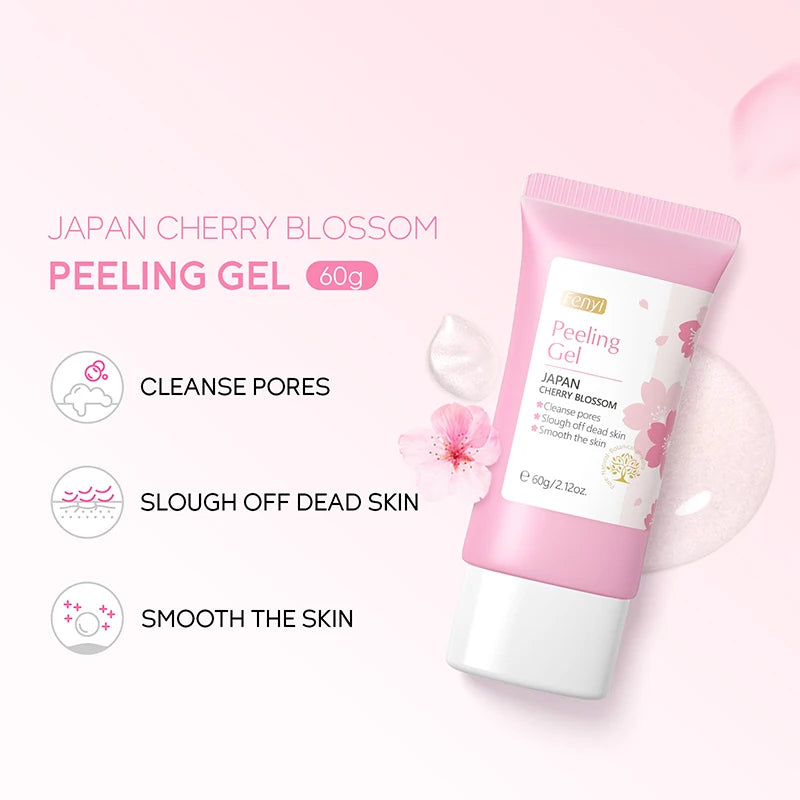 60g Face Exfoliating Gel - Whitening Moisturizer Repair Facial Scrub Cleanser Acne & Blackhead Treatment Remove Skin Care Cream