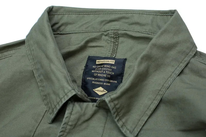 American Multi Pocket Work Suit Jumpsuit Men Fashion Brand Jumpsuit Loose Work Suit for Men