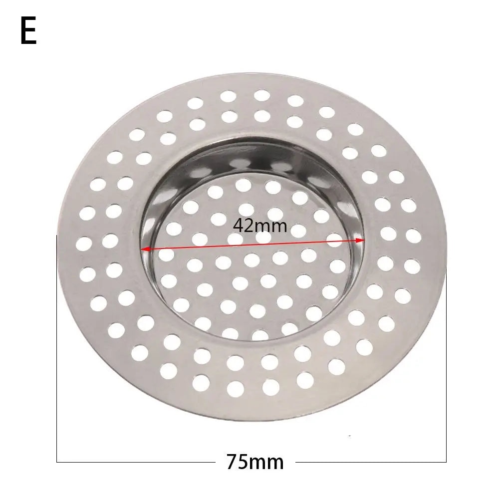 Kitchen Drain Plug Stainless Steel Sink Strainer Mesh Trap Drain Filter Hair Clean Up Waste Catcher Bathtub Accessories