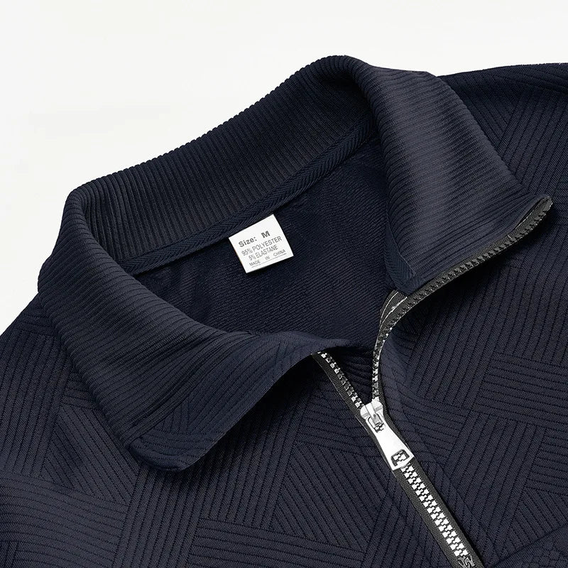 2024 New Knit Sweatshirts Men Fashion Half Zipper Stand Collar Casual Hoodies Male Patchwork Sport Knitted Hoodie Sweatshirt Man