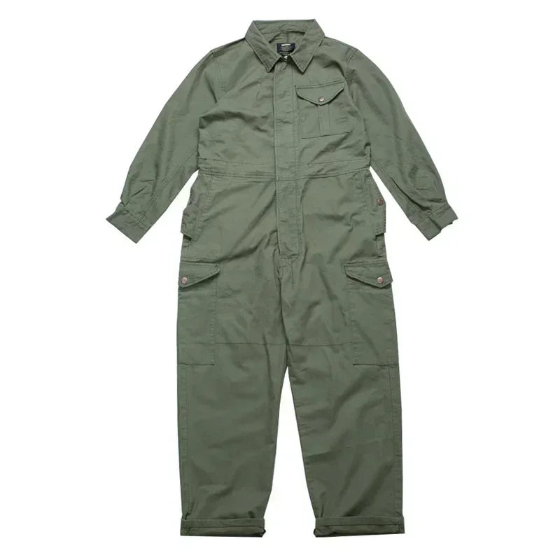 American Multi Pocket Work Suit Jumpsuit Men Fashion Brand Jumpsuit Loose Work Suit for Men