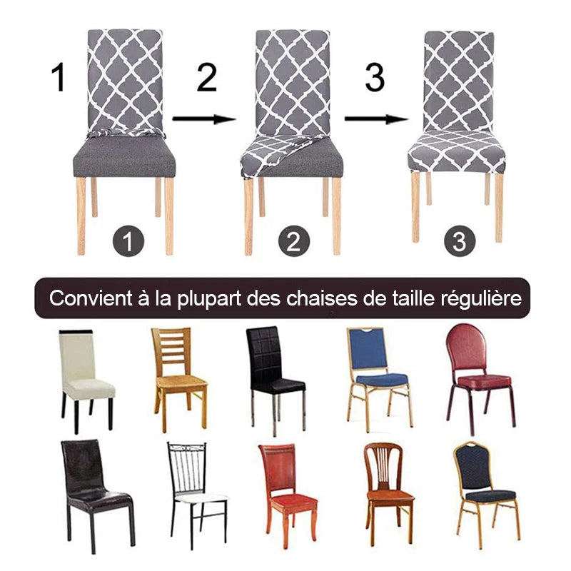 Waterproof Elastic Chair Cover For Dining Room Kitchen Wedding Hotel Banquet Restaurant Anti-dirty Seat Cover Dining Chair Cover