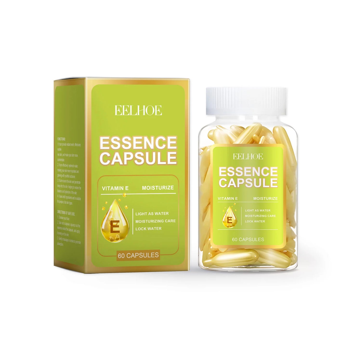 EELHOE Facial Capsule Essence Mild, Daily moisturizing, Facial Skin Care and Moisturizing Essence Capsule Winter Skincare 65g