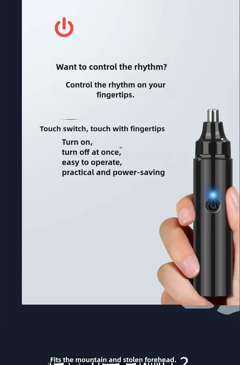 Rechargeable Nose Hair trimmer and Facial Hair remover for Men Nose Hair Shaver for nasal clearance - portable grooming tool for