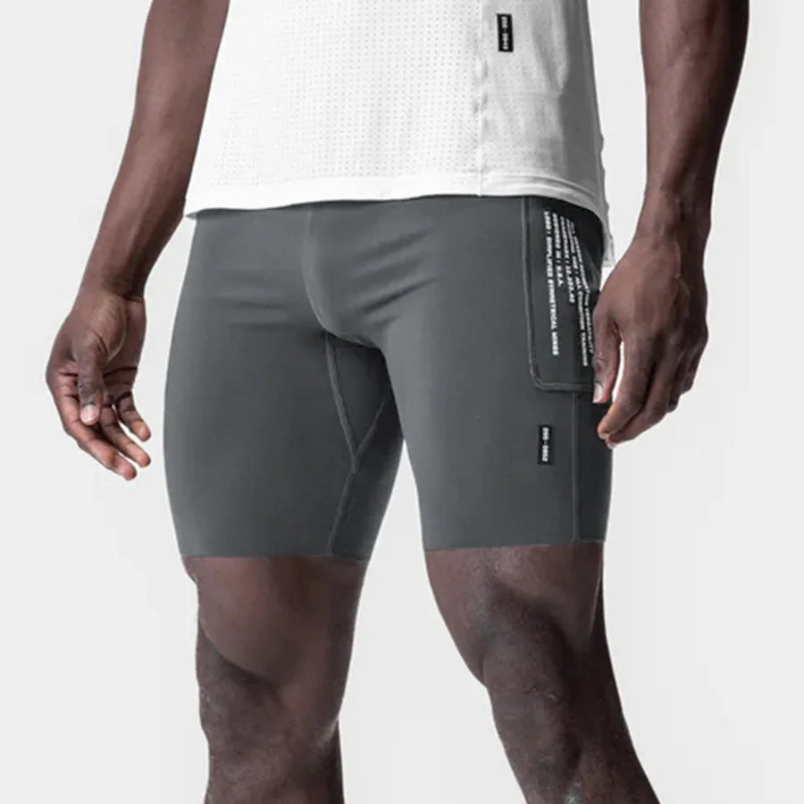 Men's Summer Quick Dry Sports Skinny Slim Stretch Shorts Man Running Gym Fitness Jogger Short Pants Male Bodybuilding Leggings