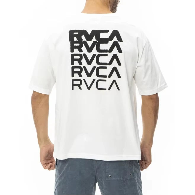 25 Summer New Dayline RVCA Surfboard Street Personality With Big Print Round Neck All Cotton Short Sleeve T-shirt Behind