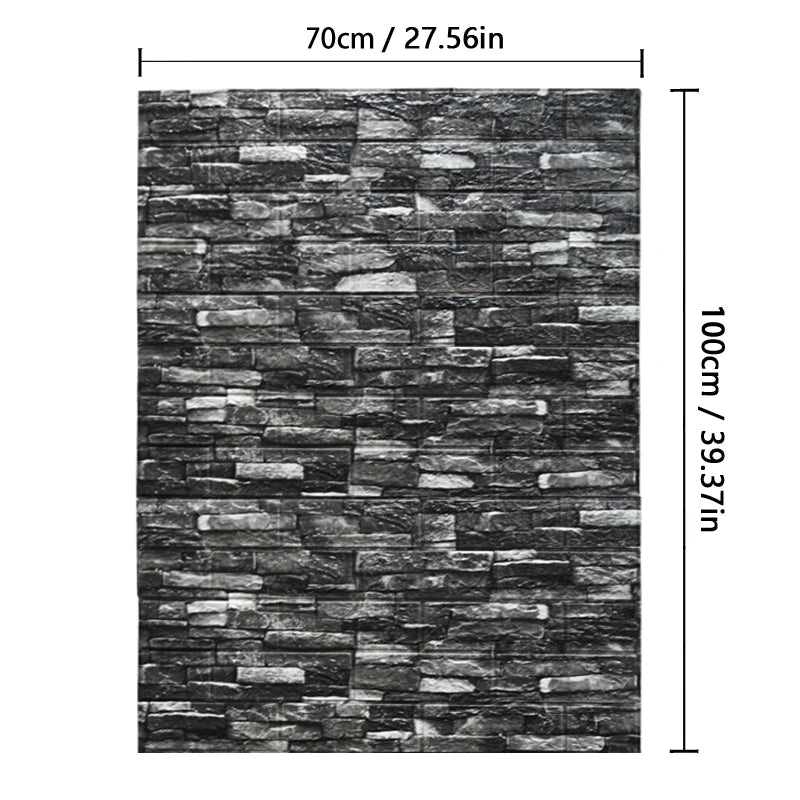 Wallpaper Home brick Foam Panels 3D Wall Stickers Self-adhesive DIY Embossed Stone Wallpaper Home Decor Living Room Kitchen