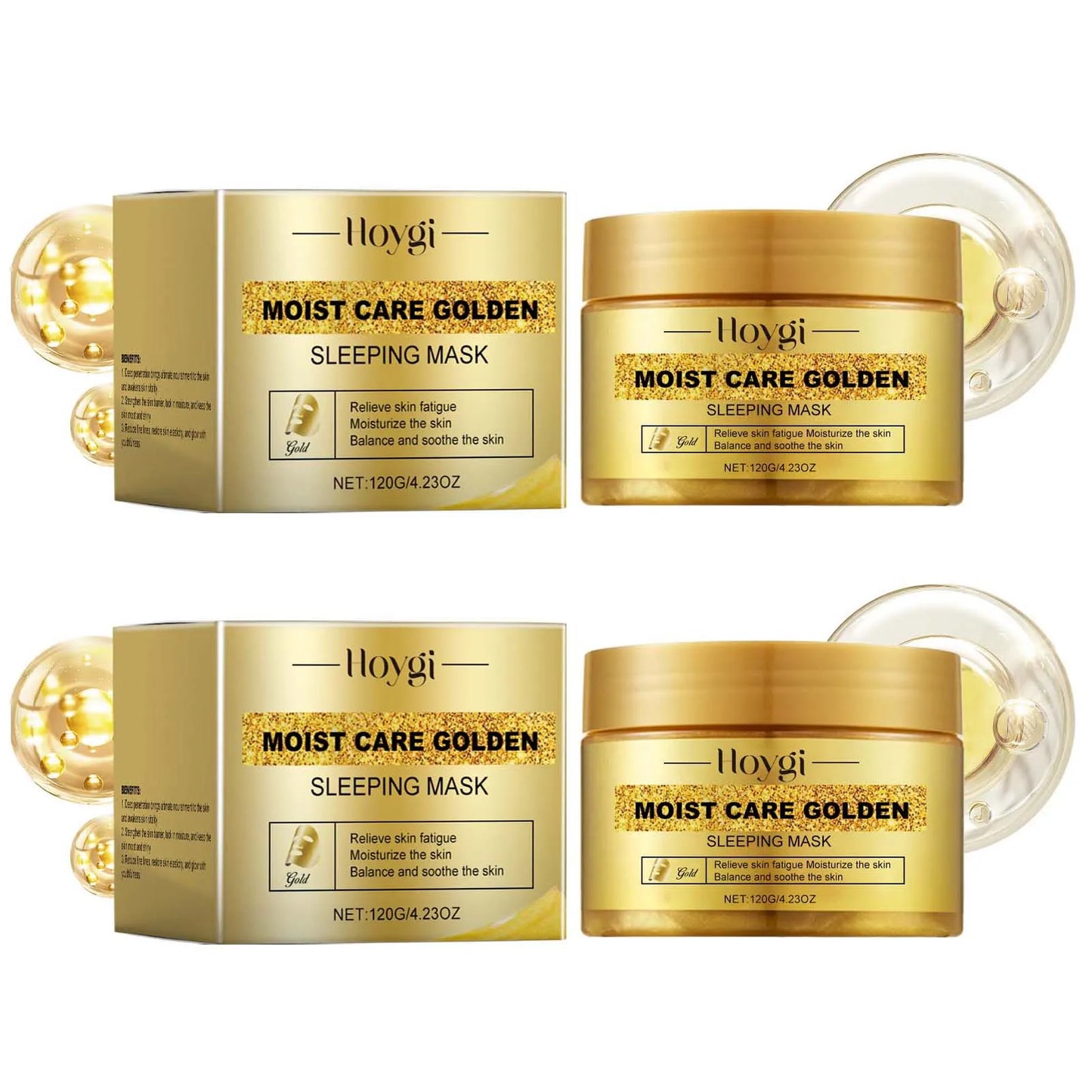 Gold Sleeping Masks Moisturizing Shrinkage Pore Lift Firm Fade Fine Lines Niacinamide Brightening Facial Skin Facial Masks