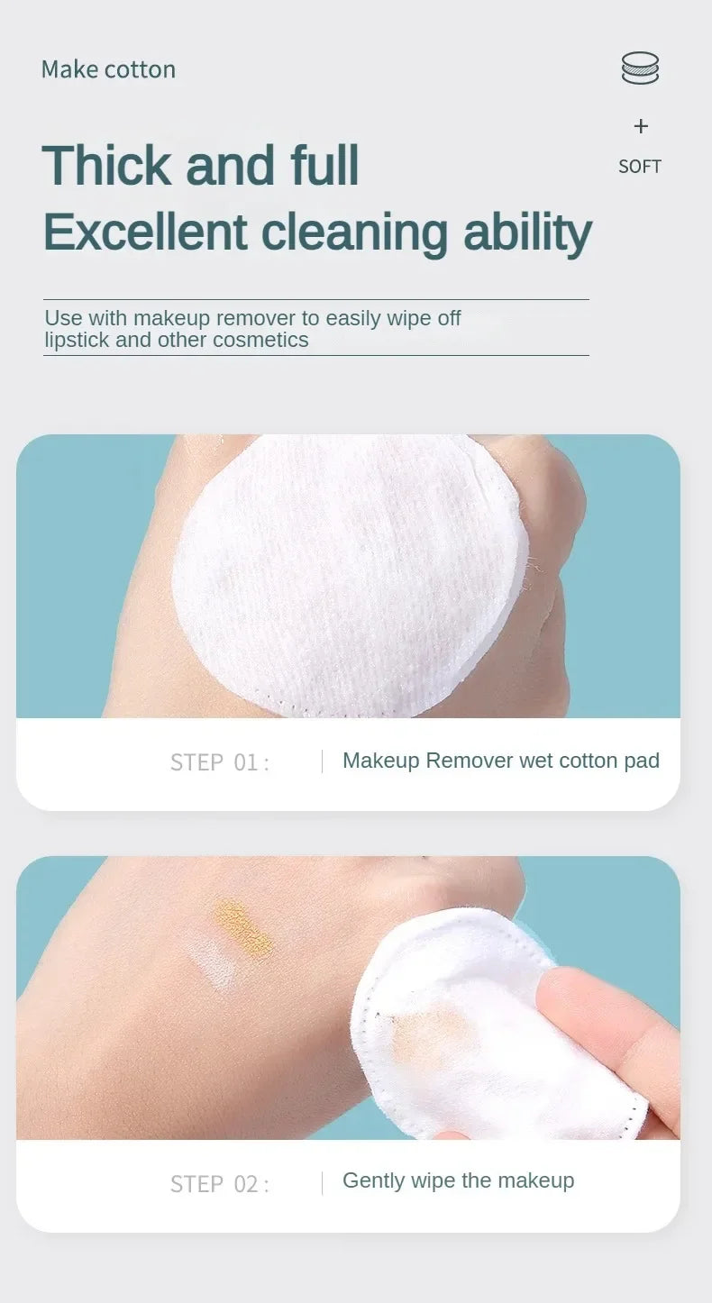 Facial Makeup Cotton Round Soft Makeup Remover Cotton Makeup Remover Cleansing Pad Daily Makeup Tool