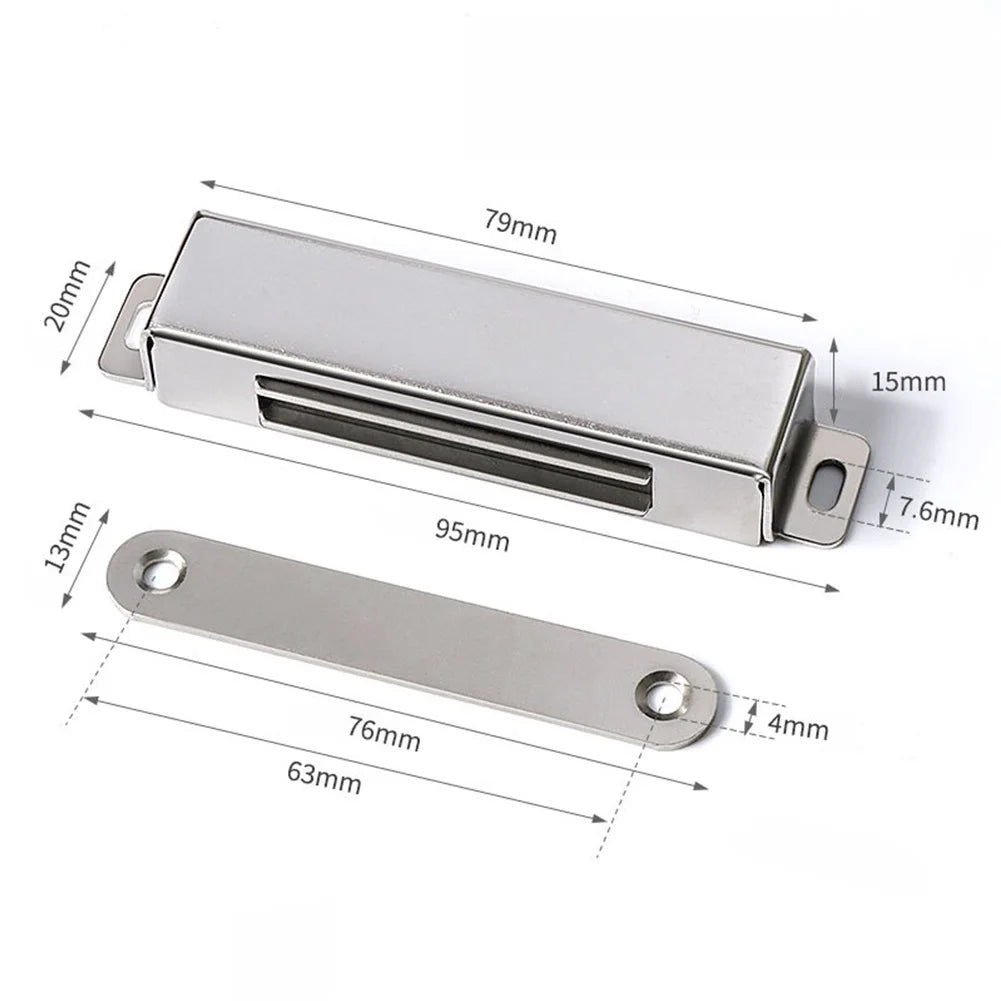 Magnetic Catch Latch Door Lock Heavy Duty Cabinet Magnet Kitchen Latch Catch With Screws Furniture Hardware