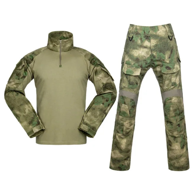 Summer Camouflage Frog Suit Men's Y2K Tactical Outdoor Quick Dry Durable Uniforms G3 Long Sleeve Hunting Training Combat Gear