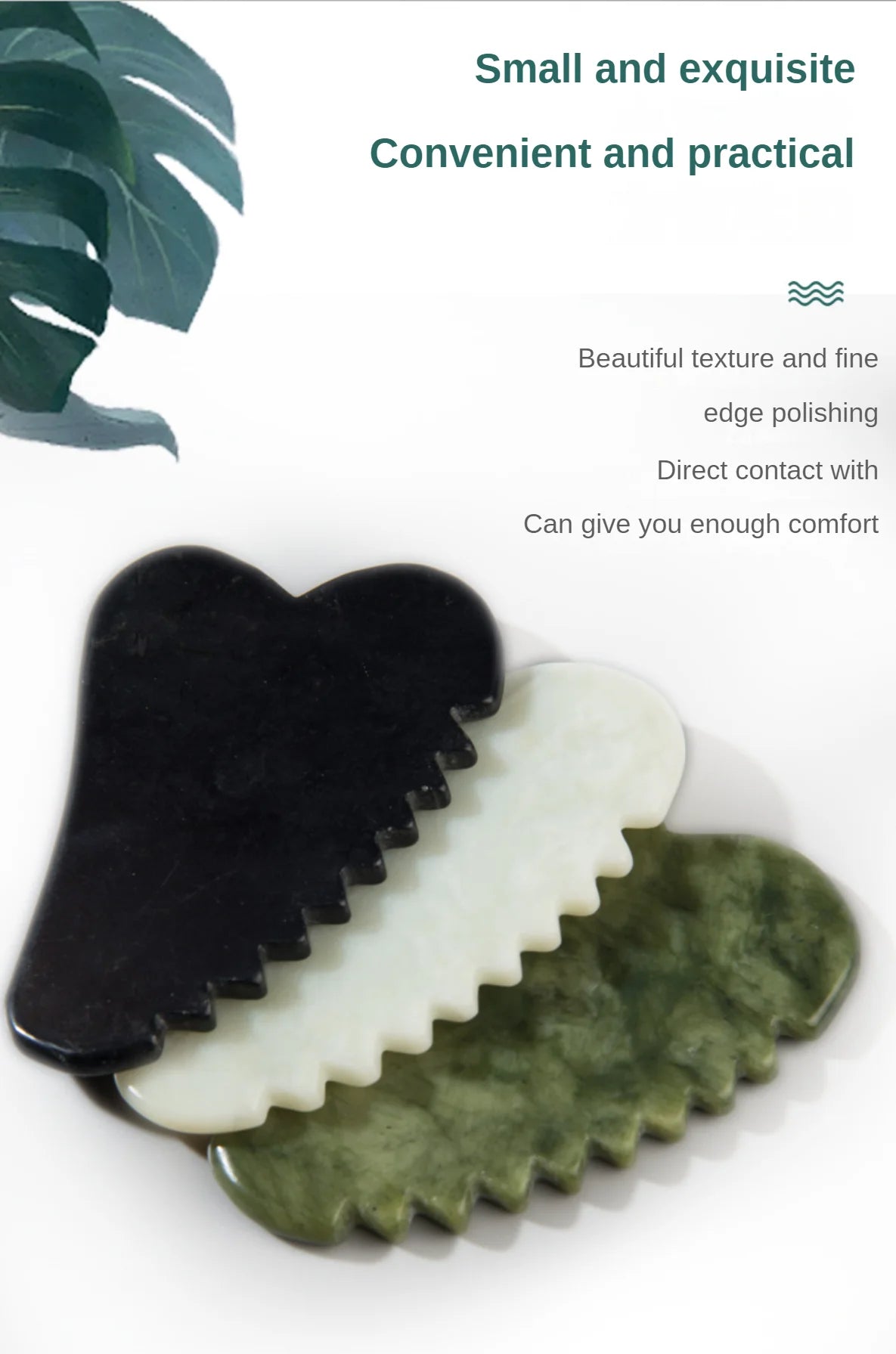 Natural Stone Jade Gouache Scraper Rose Quartz Facial Gua Sha Tools Neck Massager for Face Lifting Wrinkle Remover Beauty Health