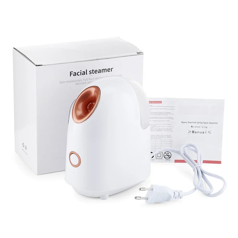 Face Steamer Humidifier Hot & Cold Nano Mist Sprayer SPA Facial Nebulizer Steamer Moisturizing Beauty Device Face Skin Care