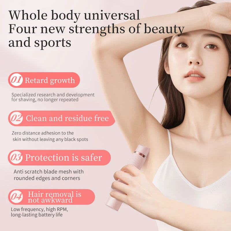 Hair Clipper Women Face Bikini Facial Body Epilator Female Leg Underarm Razors Electric Shaver Rechargeable Double Head Trimmer