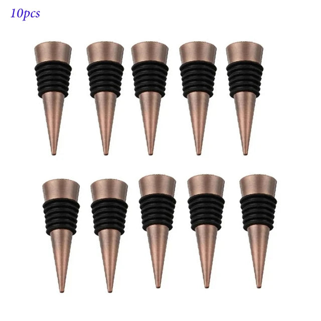 Zinc Alloy Wine Bottle Stopper Rubber Wine Stoppers Reusable Bottle Stoppers for Kitchen, Bar, Gifts, Holiday Party, Wedding