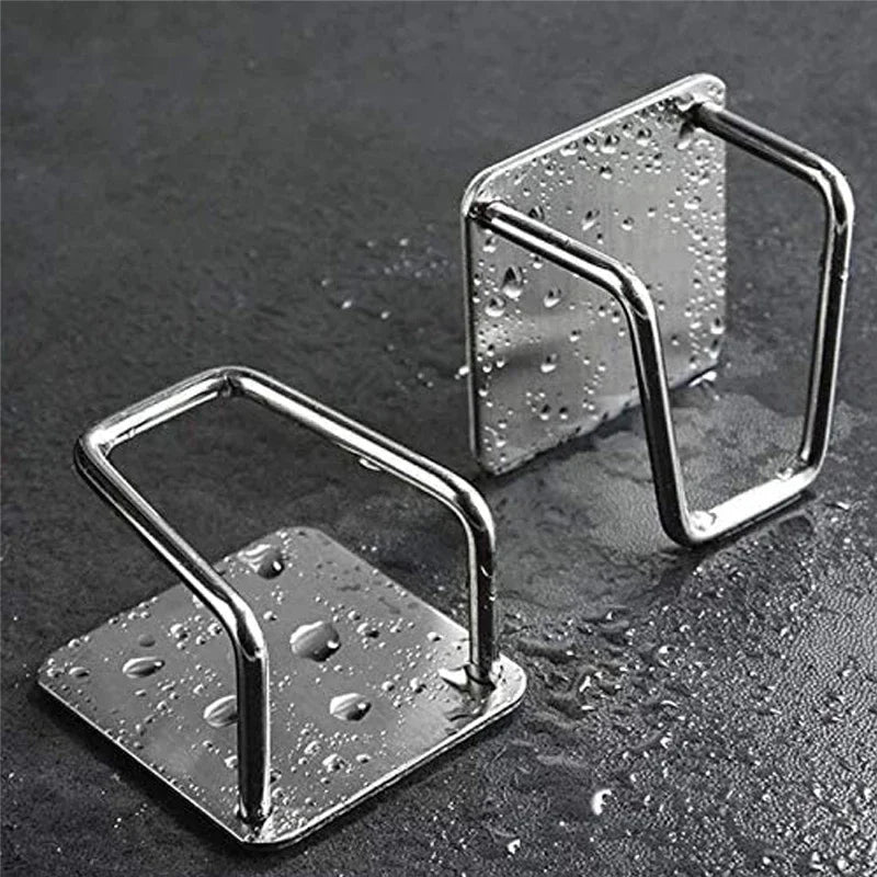 Kitchen Sponges Holder Stainless Steel Sink Shelf Adhesive Holders Drain Drying Rack Wall Hooks Accessories Storage Organizer
