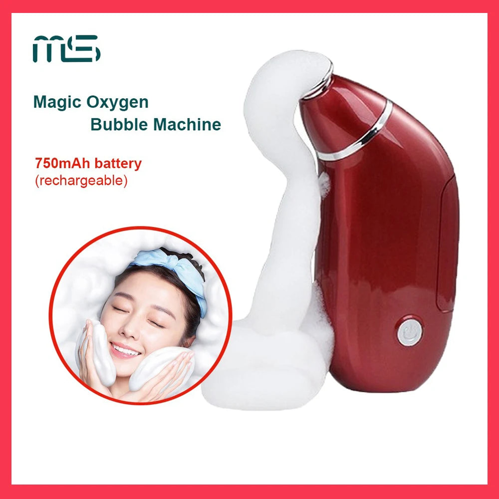 New Portable Magic Oxygen Bubble Machine Face Skin Care Facial Cleansing Deep Cleaning Beauty Whitening Instrument Salon Home