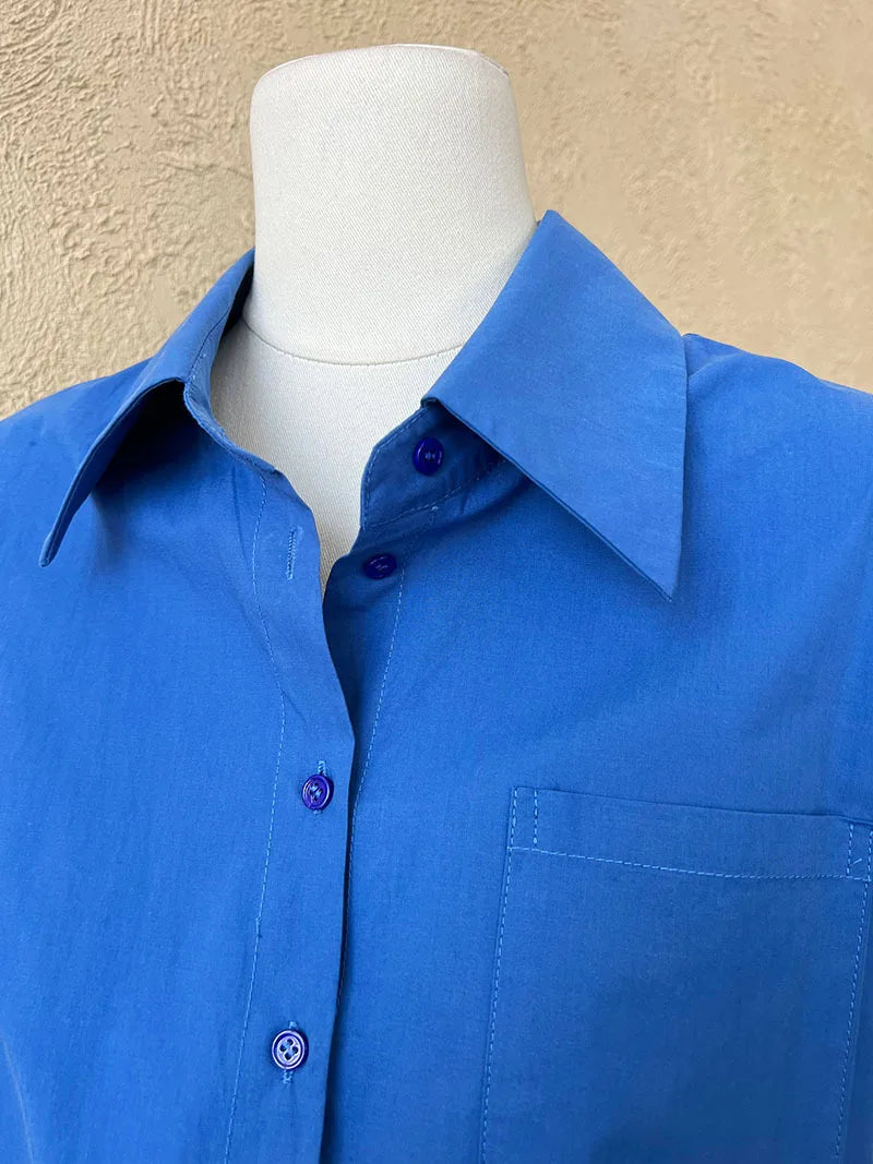 Polo‘s Collar Shirt Dress Women Spring Slimming Long Dress With A Cinched Waist Blue / Pink