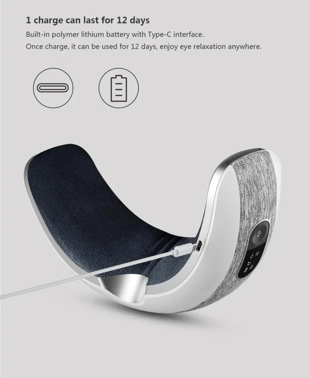 Xiaomi Mijia New Smart Eye Massager Music 40 Degree Hot Compress 4 Modes Press Foldable Eye Relax Massager Eye Mask