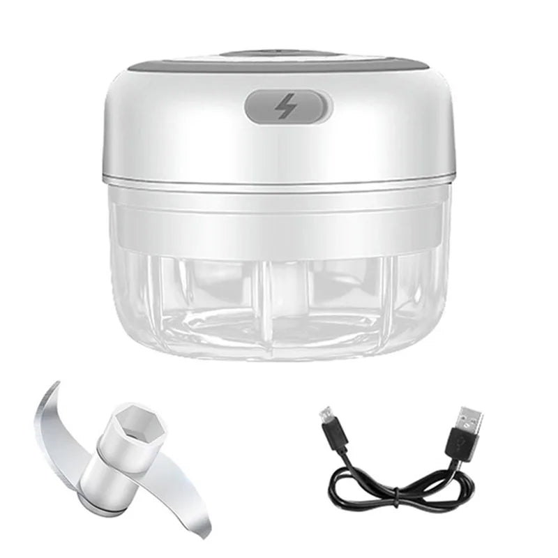 100/250ml Electric Garlic Masher Mini Chopper Vegetable Chili Meat Ginger Masher Machine USB Charging Blenders Kitchen Gadgets