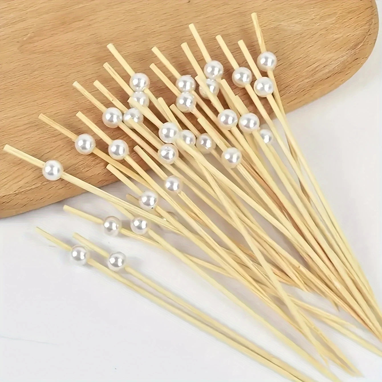 50PCS/pack Disposable Bamboo Sticks Party Decoration Kitchen Gadgets Convenient Easy To Use Health Household Products 12cm