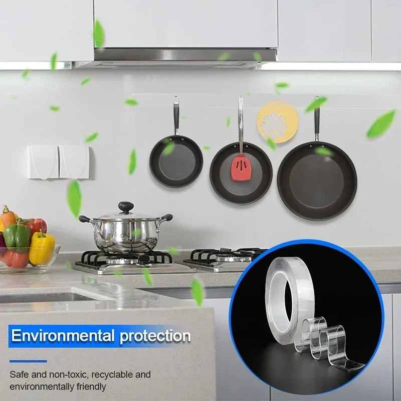 Transparent Double-sided Tape Nanometer Reusable Seamless Strong And Versatile Suitable For Home Kitchen Office And Car